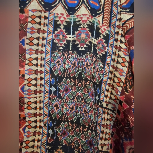 Johnny Was Workshop Geometric Pattern Tunic Top - Picture 4 of 7